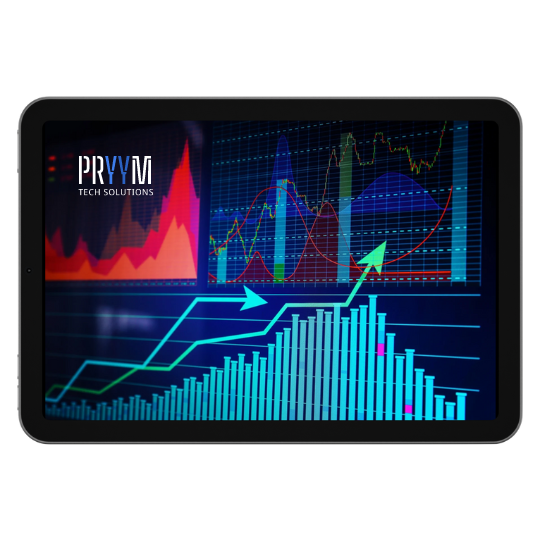 ipad in landscape with data chart